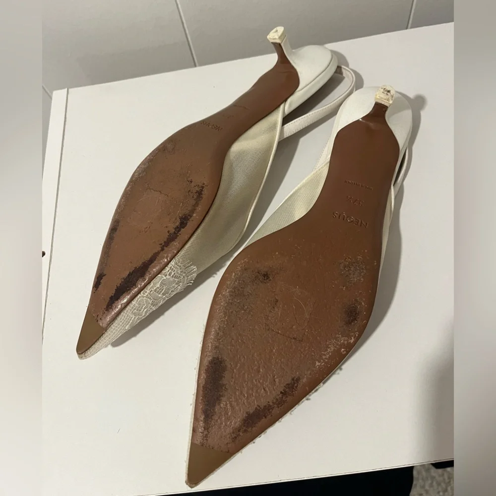 Neous Irena Lace Slingback Heels - Picture 3 of 4